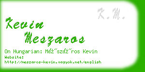 kevin meszaros business card